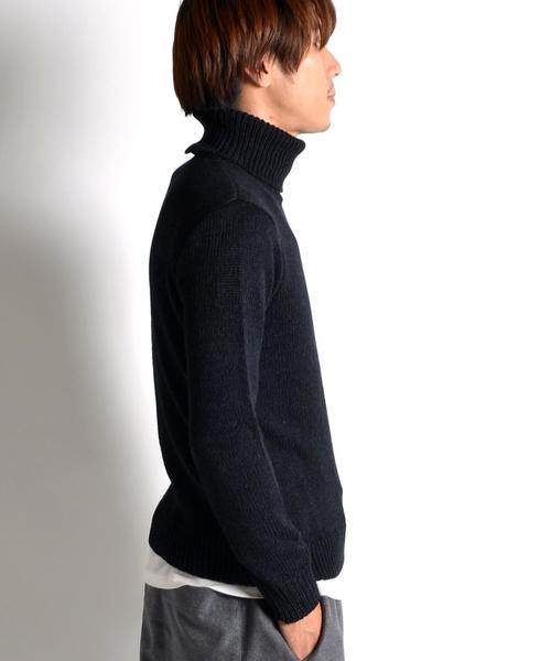 SHIPS JET BLUE（シップスジェットブルー）の「SHIPS JET BLUE: メランジ タートルネックニット（ニット/セーター・メンズ・ブラック/オフホワイト/グレー・MEDIUM/SMALL/LARGE）」の5枚目の写真