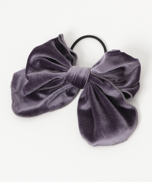 WEGO（ウィゴー）の「WEGO/ベロアリボンヘアゴム（ヘアゴム・レディース・ブラウン/ピンク/グレー/ブラック/ベージュ・FREE）」の2枚目の写真