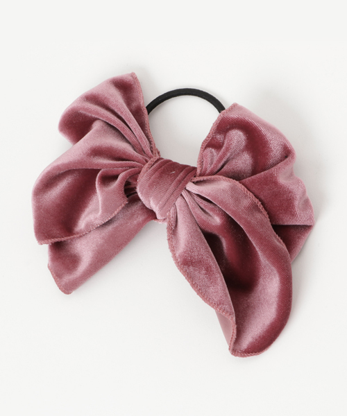 WEGO（ウィゴー）の「WEGO/ベロアリボンヘアゴム（ヘアゴム・レディース・ブラウン/ピンク/グレー/ブラック/ベージュ・FREE）」の5枚目の写真