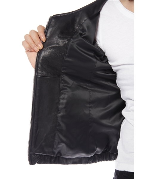 Another Edition(アナザーエディション)の「AE N/C LAMB ZIP BLSN(ブルゾン・レディース・ブラック/ベージュ/ダークブラウン・SMALL/MEDIUM)」の10枚目の写真