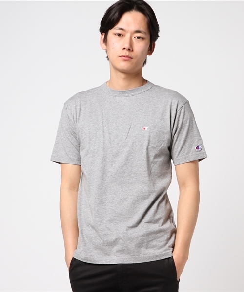 Champion(チャンピオン)の「ワンポイントクルーネックTシャツ(Tシャツ/カットソー・メンズ・ホワイト/レッド/ネイビー/オレンジ/グレー/チャコールグレー/ワイン/ゴールド/ロイヤルブルー/ブラック/カーキ/ターコイズブルー/アーミー・SMALL/X-LARGE/MEDIUM/LARGE)」の19枚目の写真