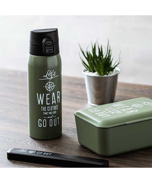 Francfranc フランフラン の トリープ ステンレスボトル ワンタッチ 500ml グリーン キッチンツール Wear