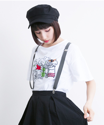 MERLOT | オーケストラ柄クロップドTシャツ0527(Tシャツ/カットソー)