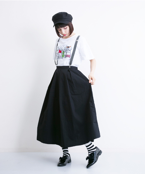 MERLOT(メルロー)の「オーケストラ柄クロップドTシャツ0527(Tシャツ/カットソー・レディース・オフホワイト/グレー・FREE)」の11枚目の写真