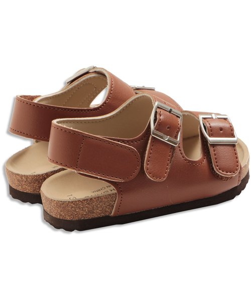 Ampersand（アンパサンド）の「ベビーダブルベルトサンダル（サンダル・キッズ・シルバー/ブラウン/オフホワイト・13.5/14.5/13/14/15 ）」の7枚目の写真