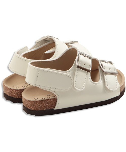 Ampersand（アンパサンド）の「ベビーダブルベルトサンダル（サンダル・キッズ・シルバー/ブラウン/オフホワイト・13.5/14.5/13/14/15 ）」の8枚目の写真