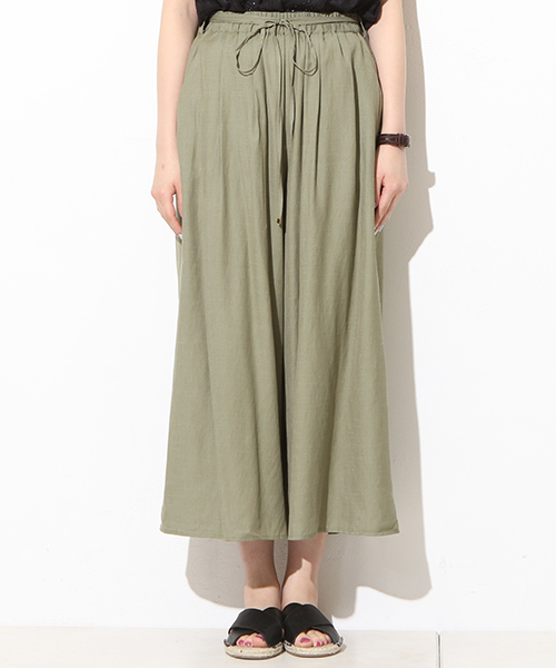 natural couture（ナチュラルクチュール）の「麻調スラブワイド（その他パンツ・レディース・ネイビー/カーキ/キャメル・FREE）」の13枚目の写真