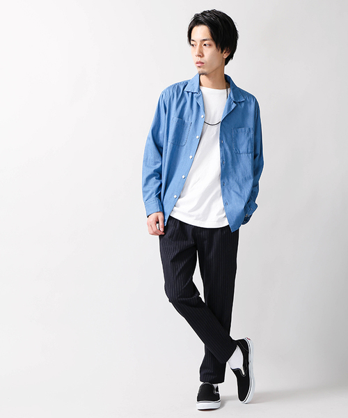 WEGO（ウィゴー）の「WEGO/ストレッチスリムテーパードスラックス（スラックス・メンズ・ネイビー/ブルー系その他/ブラック/グレー系その他/ブラウン系その他・MEDIUM/LARGE）」の18枚目の写真