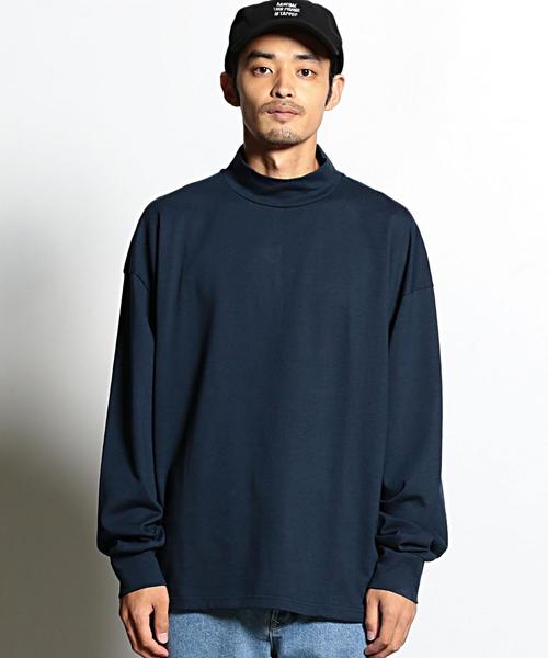 EN ROUTE（アンルート）の「オーバーサイズモックネックプルオーバ◆（Tシャツ/カットソー・メンズ・オフホワイト/オリーブ/ネイビー・2/1/3）」の5枚目の写真