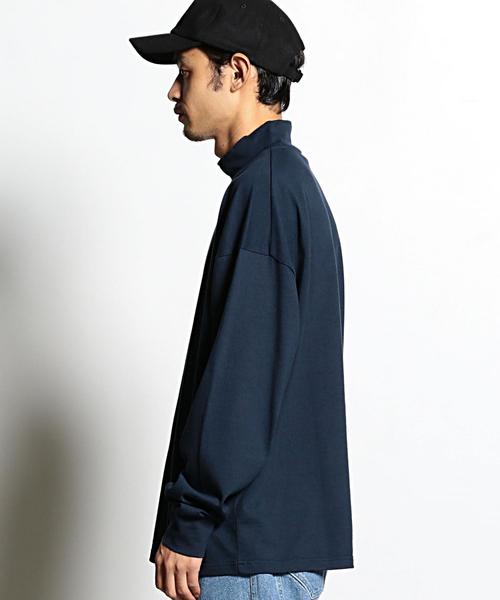 EN ROUTE（アンルート）の「オーバーサイズモックネックプルオーバ◆（Tシャツ/カットソー・メンズ・オフホワイト/オリーブ/ネイビー・2/1/3）」の6枚目の写真