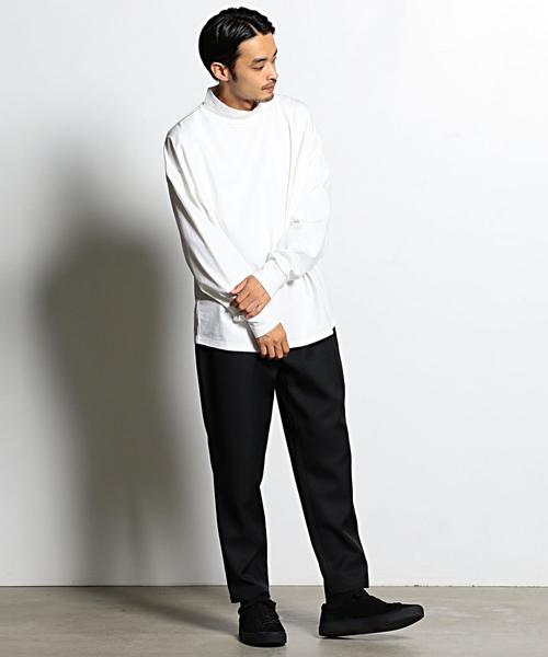 EN ROUTE（アンルート）の「オーバーサイズモックネックプルオーバ◆（Tシャツ/カットソー・メンズ・オフホワイト/オリーブ/ネイビー・2/1/3）」の19枚目の写真