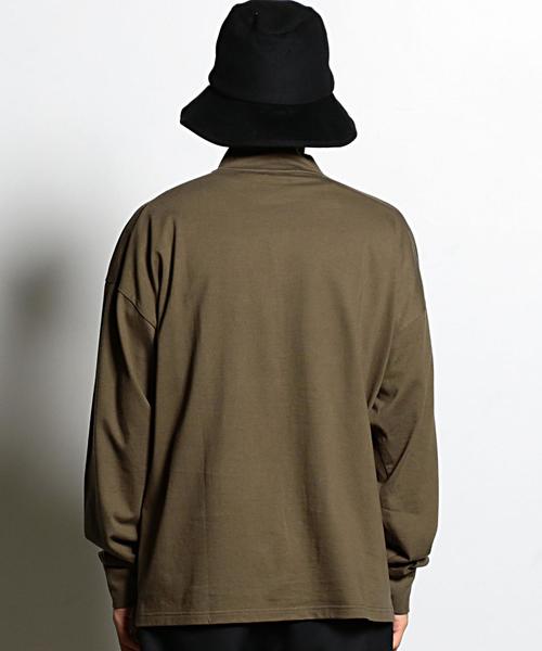EN ROUTE（アンルート）の「オーバーサイズモックネックプルオーバ◆（Tシャツ/カットソー・メンズ・オフホワイト/オリーブ/ネイビー・2/1/3）」の20枚目の写真