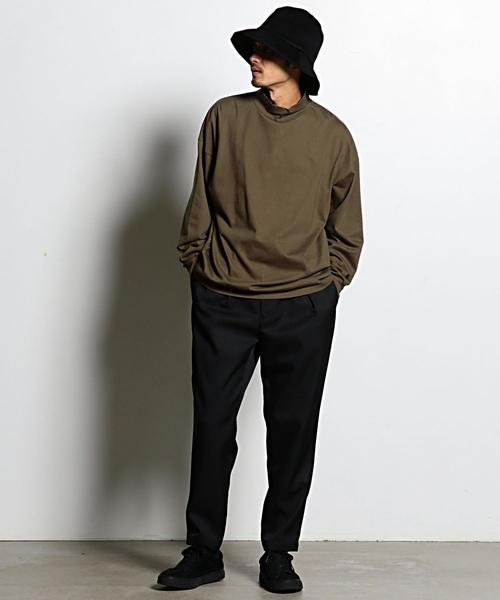 EN ROUTE（アンルート）の「オーバーサイズモックネックプルオーバ◆（Tシャツ/カットソー・メンズ・オフホワイト/オリーブ/ネイビー・2/1/3）」の12枚目の写真