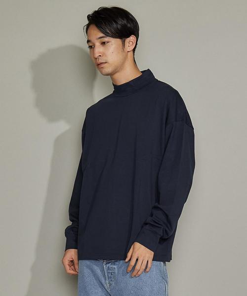 EN ROUTE（アンルート）の「オーバーサイズモックネックプルオーバ◆（Tシャツ/カットソー・メンズ・オフホワイト/オリーブ/ネイビー・2/1/3）」の21枚目の写真