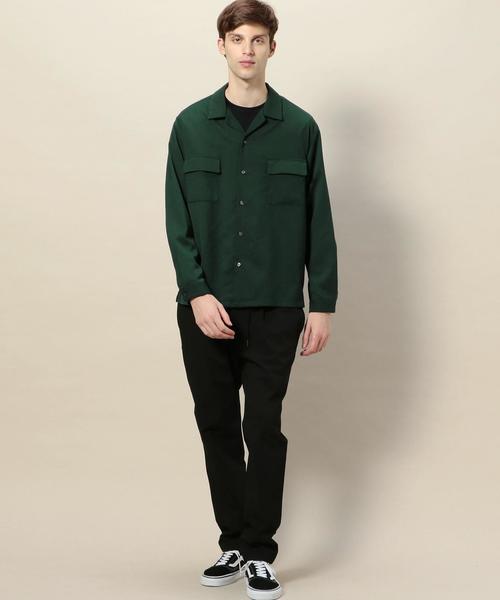 BEAUTY&YOUTH UNITED ARROWS（ビューティーアンドユースユナイテッドアローズ）の「BY ウーステッド ワイドフォルム シャツ ◆（シャツ/ブラウス・メンズ・ネイビー/ダークグリーン/ライトグレー・X-LARGE/LARGE/MEDIUM/SMALL）」の16枚目の写真