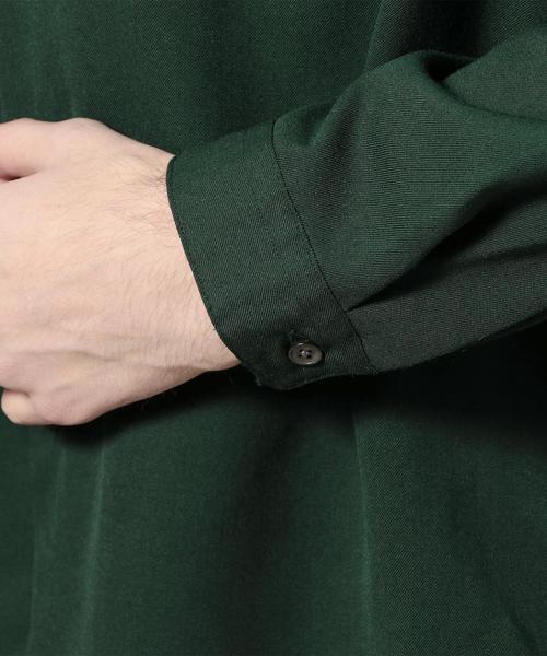 BEAUTY&YOUTH UNITED ARROWS（ビューティーアンドユースユナイテッドアローズ）の「BY ウーステッド ワイドフォルム シャツ ◆（シャツ/ブラウス・メンズ・ネイビー/ダークグリーン/ライトグレー・X-LARGE/LARGE/MEDIUM/SMALL）」の7枚目の写真