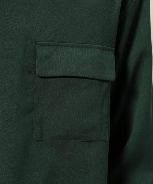 BEAUTY&YOUTH UNITED ARROWS（ビューティーアンドユースユナイテッドアローズ）の「BY ウーステッド ワイドフォルム シャツ ◆（シャツ/ブラウス・メンズ・ネイビー/ダークグリーン/ライトグレー・X-LARGE/LARGE/MEDIUM/SMALL）」の9枚目の写真