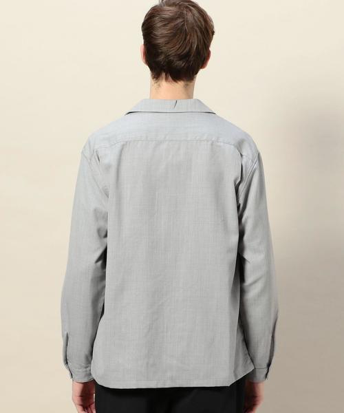 BEAUTY&YOUTH UNITED ARROWS（ビューティーアンドユースユナイテッドアローズ）の「BY ウーステッド ワイドフォルム シャツ ◆（シャツ/ブラウス・メンズ・ネイビー/ダークグリーン/ライトグレー・X-LARGE/LARGE/MEDIUM/SMALL）」の12枚目の写真