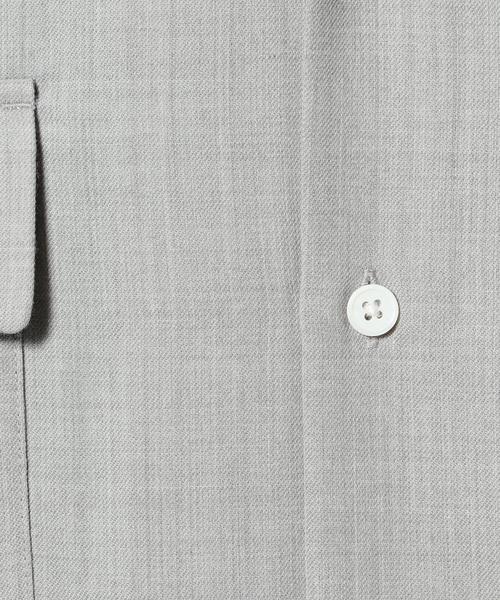 BEAUTY&YOUTH UNITED ARROWS（ビューティーアンドユースユナイテッドアローズ）の「BY ウーステッド ワイドフォルム シャツ ◆（シャツ/ブラウス・メンズ・ネイビー/ダークグリーン/ライトグレー・X-LARGE/LARGE/MEDIUM/SMALL）」の4枚目の写真