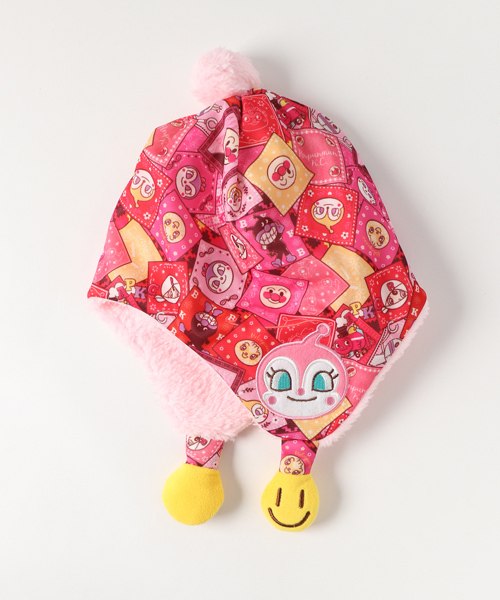 ANPANMAN KIDS COLLECTION(アンパンマンキッズコレクション)の「【アンパンマン】ペイズリー柄転写キャップ(ニットキャップ/ビーニー)」|ピンク