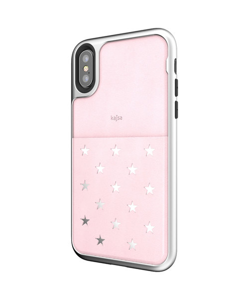 kajsa（カイサ）の「〈Kajsa/カイサ〉Polka Star Pocket Backcase/ポルカスターポケット バックケース（スマホケース/カバー・レディース・スカイブルー/ブラック/ベージュ/ピンク/ゴールド/ダークブルー/パープル/バーガンディー/マジェンタ/シルバー・XS/MAX）」の6枚目の写真