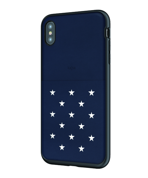 kajsa（カイサ）の「〈Kajsa/カイサ〉Polka Star Pocket Backcase/ポルカスターポケット バックケース（スマホケース/カバー・レディース・スカイブルー/ブラック/ベージュ/ピンク/ゴールド/ダークブルー/パープル/バーガンディー/マジェンタ/シルバー・XS/MAX）」の4枚目の写真