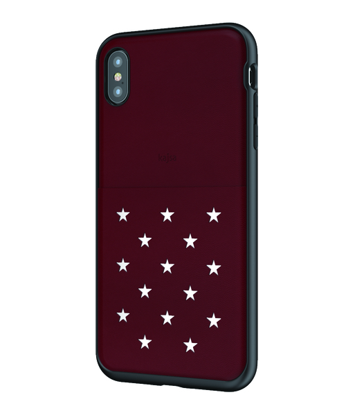 kajsa（カイサ）の「〈Kajsa/カイサ〉Polka Star Pocket Backcase/ポルカスターポケット バックケース（スマホケース/カバー・レディース・スカイブルー/ブラック/ベージュ/ピンク/ゴールド/ダークブルー/パープル/バーガンディー/マジェンタ/シルバー・XS/MAX）」の8枚目の写真