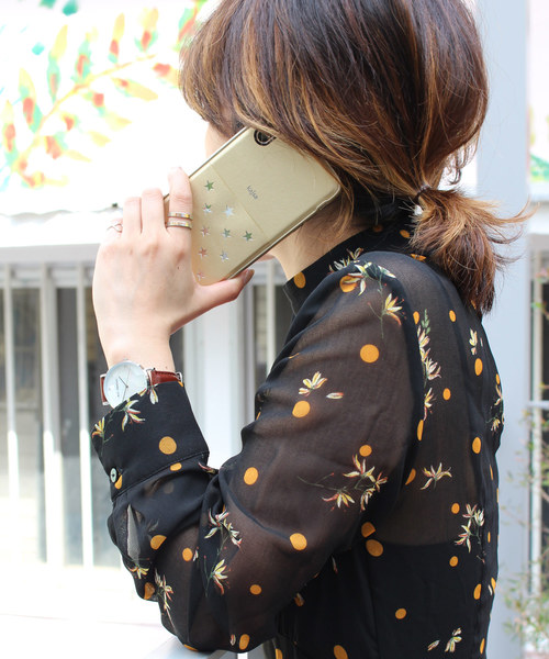 kajsa（カイサ）の「〈Kajsa/カイサ〉Polka Star Pocket Backcase/ポルカスターポケット バックケース（スマホケース/カバー・レディース・スカイブルー/ブラック/ベージュ/ピンク/ゴールド/ダークブルー/パープル/バーガンディー/マジェンタ/シルバー・XS/MAX）」の20枚目の写真