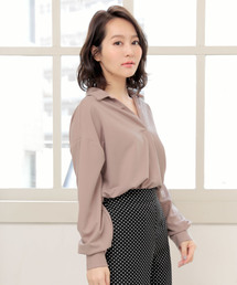 お手入れ簡単♪オトナの高見え「Tブラウス」♪[スキッパー/バルーン/フレアスリーブ]選べる3typeブラウス/レディーストップス[C3128]神戸レタス