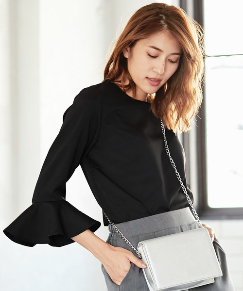 KOBE LETTUCE（コウベレタス）の「お手入れ簡単♪オトナの高見え「Tブラウス」♪[スキッパー/バルーン/フレアスリーブ]選べる3typeブラウス/レディーストップス[C3128]神戸レタス（シャツ/ブラウス・レディース・ホワイト系その他/ベージュ系その他/ピンク系その他/レッド系その他/パープル系その他/グリーン系その他/グレー系その他/イエロー系その他/ブルー系その他/ブラック系その他/ホワイト系その他2/ベージュ系その他2/ピンク系その他2/レッド系その他2/パープル系その他2/グリーン系その他2/グレー系その他2/イエロー系その他2/ブルー系その他2/ブラック系その他2/ホワイト系その他3/ベージュ系その他3/ピンク系その他3/レッド系その他3/パープル系その他3/グリーン系その他3/グレー系その他3/イエロー系その他3/ブルー系その他3/ブラック系その他3・FREE）」の7枚目の写真