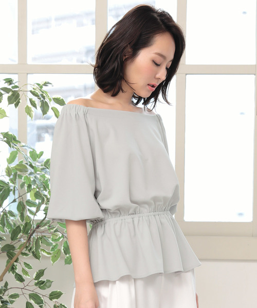 KOBE LETTUCE（コウベレタス）の「お手入れ簡単♪オトナの高見え「Tブラウス」♪[スキッパー/バルーン/フレアスリーブ]選べる3typeブラウス/レディーストップス[C3128]神戸レタス（シャツ/ブラウス・レディース・ホワイト系その他/ベージュ系その他/ピンク系その他/レッド系その他/パープル系その他/グリーン系その他/グレー系その他/イエロー系その他/ブルー系その他/ブラック系その他/ホワイト系その他2/ベージュ系その他2/ピンク系その他2/レッド系その他2/パープル系その他2/グリーン系その他2/グレー系その他2/イエロー系その他2/ブルー系その他2/ブラック系その他2/ホワイト系その他3/ベージュ系その他3/ピンク系その他3/レッド系その他3/パープル系その他3/グリーン系その他3/グレー系その他3/イエロー系その他3/ブルー系その他3/ブラック系その他3・FREE）」の9枚目の写真