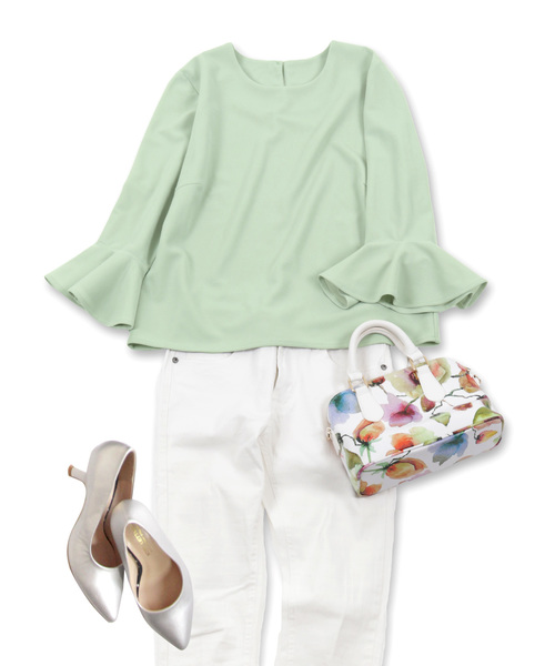 KOBE LETTUCE（コウベレタス）の「お手入れ簡単♪オトナの高見え「Tブラウス」♪[スキッパー/バルーン/フレアスリーブ]選べる3typeブラウス/レディーストップス[C3128]神戸レタス（シャツ/ブラウス・レディース・ホワイト系その他/ベージュ系その他/ピンク系その他/レッド系その他/パープル系その他/グリーン系その他/グレー系その他/イエロー系その他/ブルー系その他/ブラック系その他/ホワイト系その他2/ベージュ系その他2/ピンク系その他2/レッド系その他2/パープル系その他2/グリーン系その他2/グレー系その他2/イエロー系その他2/ブルー系その他2/ブラック系その他2/ホワイト系その他3/ベージュ系その他3/ピンク系その他3/レッド系その他3/パープル系その他3/グリーン系その他3/グレー系その他3/イエロー系その他3/ブルー系その他3/ブラック系その他3・FREE）」の16枚目の写真