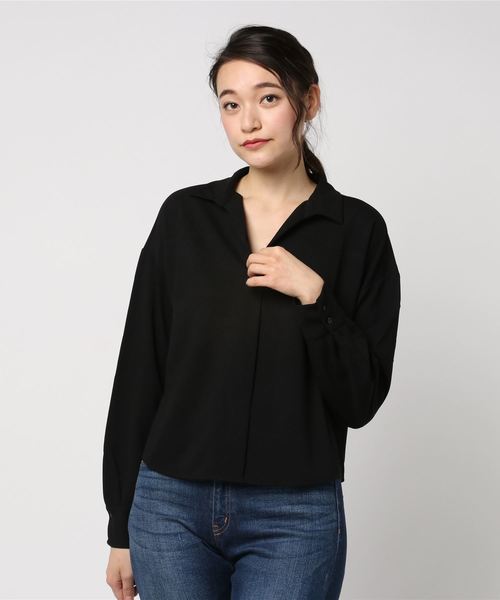 KOBE LETTUCE（コウベレタス）の「お手入れ簡単♪オトナの高見え「Tブラウス」♪[スキッパー/バルーン/フレアスリーブ]選べる3typeブラウス/レディーストップス[C3128]神戸レタス（シャツ/ブラウス・レディース・ホワイト系その他/ベージュ系その他/ピンク系その他/レッド系その他/パープル系その他/グリーン系その他/グレー系その他/イエロー系その他/ブルー系その他/ブラック系その他/ホワイト系その他2/ベージュ系その他2/ピンク系その他2/レッド系その他2/パープル系その他2/グリーン系その他2/グレー系その他2/イエロー系その他2/ブルー系その他2/ブラック系その他2/ホワイト系その他3/ベージュ系その他3/ピンク系その他3/レッド系その他3/パープル系その他3/グリーン系その他3/グレー系その他3/イエロー系その他3/ブルー系その他3/ブラック系その他3・FREE）」の5枚目の写真