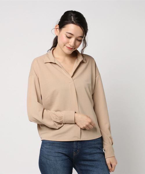 KOBE LETTUCE（コウベレタス）の「お手入れ簡単♪オトナの高見え「Tブラウス」♪[スキッパー/バルーン/フレアスリーブ]選べる3typeブラウス/レディーストップス[C3128]神戸レタス（シャツ/ブラウス・レディース・ホワイト系その他/ベージュ系その他/ピンク系その他/レッド系その他/パープル系その他/グリーン系その他/グレー系その他/イエロー系その他/ブルー系その他/ブラック系その他/ホワイト系その他2/ベージュ系その他2/ピンク系その他2/レッド系その他2/パープル系その他2/グリーン系その他2/グレー系その他2/イエロー系その他2/ブルー系その他2/ブラック系その他2/ホワイト系その他3/ベージュ系その他3/ピンク系その他3/レッド系その他3/パープル系その他3/グリーン系その他3/グレー系その他3/イエロー系その他3/ブルー系その他3/ブラック系その他3・FREE）」の11枚目の写真