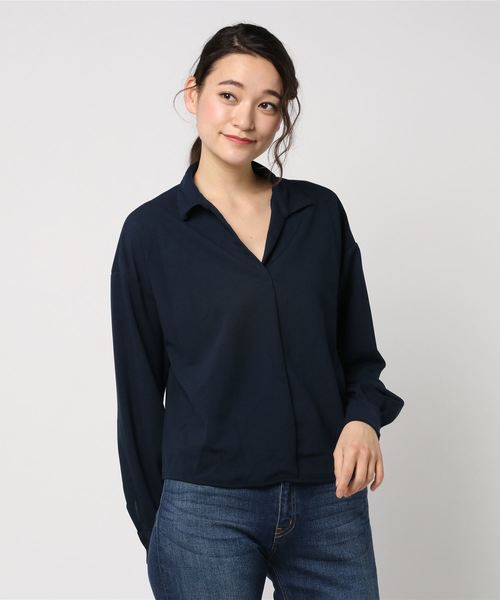 KOBE LETTUCE（コウベレタス）の「お手入れ簡単♪オトナの高見え「Tブラウス」♪[スキッパー/バルーン/フレアスリーブ]選べる3typeブラウス/レディーストップス[C3128]神戸レタス（シャツ/ブラウス・レディース・ホワイト系その他/ベージュ系その他/ピンク系その他/レッド系その他/パープル系その他/グリーン系その他/グレー系その他/イエロー系その他/ブルー系その他/ブラック系その他/ホワイト系その他2/ベージュ系その他2/ピンク系その他2/レッド系その他2/パープル系その他2/グリーン系その他2/グレー系その他2/イエロー系その他2/ブルー系その他2/ブラック系その他2/ホワイト系その他3/ベージュ系その他3/ピンク系その他3/レッド系その他3/パープル系その他3/グリーン系その他3/グレー系その他3/イエロー系その他3/ブルー系その他3/ブラック系その他3・FREE）」の17枚目の写真