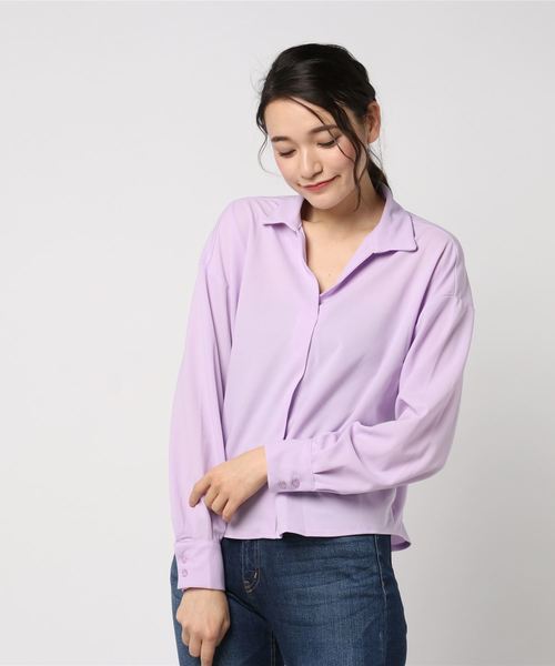 KOBE LETTUCE（コウベレタス）の「お手入れ簡単♪オトナの高見え「Tブラウス」♪[スキッパー/バルーン/フレアスリーブ]選べる3typeブラウス/レディーストップス[C3128]神戸レタス（シャツ/ブラウス・レディース・ホワイト系その他/ベージュ系その他/ピンク系その他/レッド系その他/パープル系その他/グリーン系その他/グレー系その他/イエロー系その他/ブルー系その他/ブラック系その他/ホワイト系その他2/ベージュ系その他2/ピンク系その他2/レッド系その他2/パープル系その他2/グリーン系その他2/グレー系その他2/イエロー系その他2/ブルー系その他2/ブラック系その他2/ホワイト系その他3/ベージュ系その他3/ピンク系その他3/レッド系その他3/パープル系その他3/グリーン系その他3/グレー系その他3/イエロー系その他3/ブルー系その他3/ブラック系その他3・FREE）」の19枚目の写真