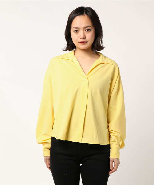 KOBE LETTUCE（コウベレタス）の「お手入れ簡単♪オトナの高見え「Tブラウス」♪[スキッパー/バルーン/フレアスリーブ]選べる3typeブラウス/レディーストップス[C3128]神戸レタス（シャツ/ブラウス・レディース・ホワイト系その他/ベージュ系その他/ピンク系その他/レッド系その他/パープル系その他/グリーン系その他/グレー系その他/イエロー系その他/ブルー系その他/ブラック系その他/ホワイト系その他2/ベージュ系その他2/ピンク系その他2/レッド系その他2/パープル系その他2/グリーン系その他2/グレー系その他2/イエロー系その他2/ブルー系その他2/ブラック系その他2/ホワイト系その他3/ベージュ系その他3/ピンク系その他3/レッド系その他3/パープル系その他3/グリーン系その他3/グレー系その他3/イエロー系その他3/ブルー系その他3/ブラック系その他3・FREE）」の22枚目の写真