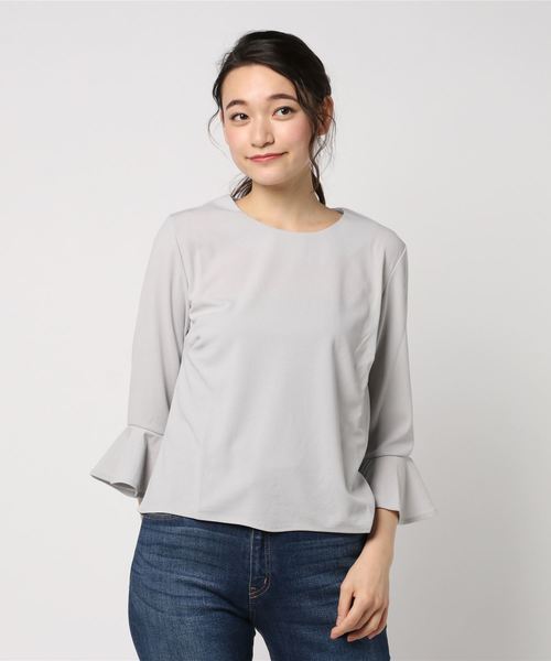 KOBE LETTUCE（コウベレタス）の「お手入れ簡単♪オトナの高見え「Tブラウス」♪[スキッパー/バルーン/フレアスリーブ]選べる3typeブラウス/レディーストップス[C3128]神戸レタス（シャツ/ブラウス・レディース・ホワイト系その他/ベージュ系その他/ピンク系その他/レッド系その他/パープル系その他/グリーン系その他/グレー系その他/イエロー系その他/ブルー系その他/ブラック系その他/ホワイト系その他2/ベージュ系その他2/ピンク系その他2/レッド系その他2/パープル系その他2/グリーン系その他2/グレー系その他2/イエロー系その他2/ブルー系その他2/ブラック系その他2/ホワイト系その他3/ベージュ系その他3/ピンク系その他3/レッド系その他3/パープル系その他3/グリーン系その他3/グレー系その他3/イエロー系その他3/ブルー系その他3/ブラック系その他3・FREE）」の10枚目の写真