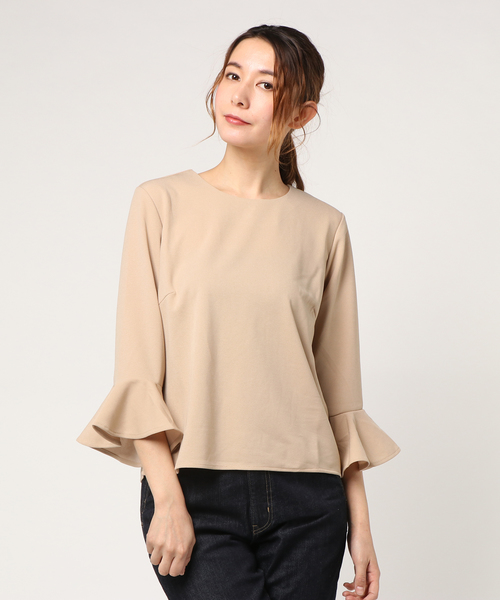 KOBE LETTUCE（コウベレタス）の「お手入れ簡単♪オトナの高見え「Tブラウス」♪[スキッパー/バルーン/フレアスリーブ]選べる3typeブラウス/レディーストップス[C3128]神戸レタス（シャツ/ブラウス・レディース・ホワイト系その他/ベージュ系その他/ピンク系その他/レッド系その他/パープル系その他/グリーン系その他/グレー系その他/イエロー系その他/ブルー系その他/ブラック系その他/ホワイト系その他2/ベージュ系その他2/ピンク系その他2/レッド系その他2/パープル系その他2/グリーン系その他2/グレー系その他2/イエロー系その他2/ブルー系その他2/ブラック系その他2/ホワイト系その他3/ベージュ系その他3/ピンク系その他3/レッド系その他3/パープル系その他3/グリーン系その他3/グレー系その他3/イエロー系その他3/ブルー系その他3/ブラック系その他3・FREE）」の13枚目の写真