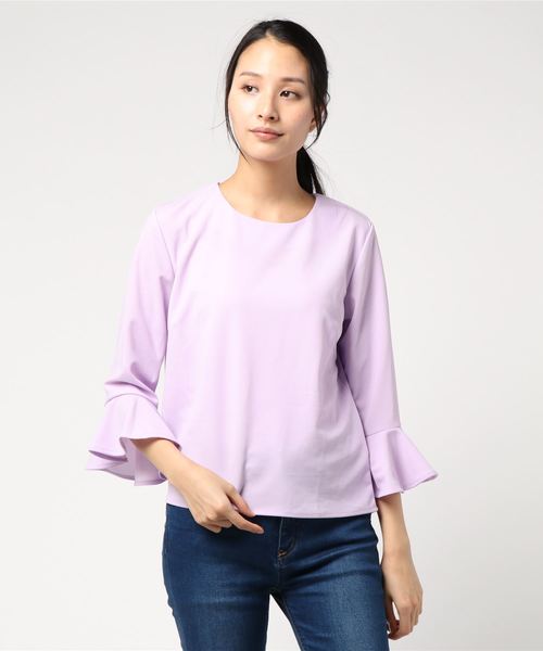 KOBE LETTUCE（コウベレタス）の「お手入れ簡単♪オトナの高見え「Tブラウス」♪[スキッパー/バルーン/フレアスリーブ]選べる3typeブラウス/レディーストップス[C3128]神戸レタス（シャツ/ブラウス・レディース・ホワイト系その他/ベージュ系その他/ピンク系その他/レッド系その他/パープル系その他/グリーン系その他/グレー系その他/イエロー系その他/ブルー系その他/ブラック系その他/ホワイト系その他2/ベージュ系その他2/ピンク系その他2/レッド系その他2/パープル系その他2/グリーン系その他2/グレー系その他2/イエロー系その他2/ブルー系その他2/ブラック系その他2/ホワイト系その他3/ベージュ系その他3/ピンク系その他3/レッド系その他3/パープル系その他3/グリーン系その他3/グレー系その他3/イエロー系その他3/ブルー系その他3/ブラック系その他3・FREE）」の21枚目の写真