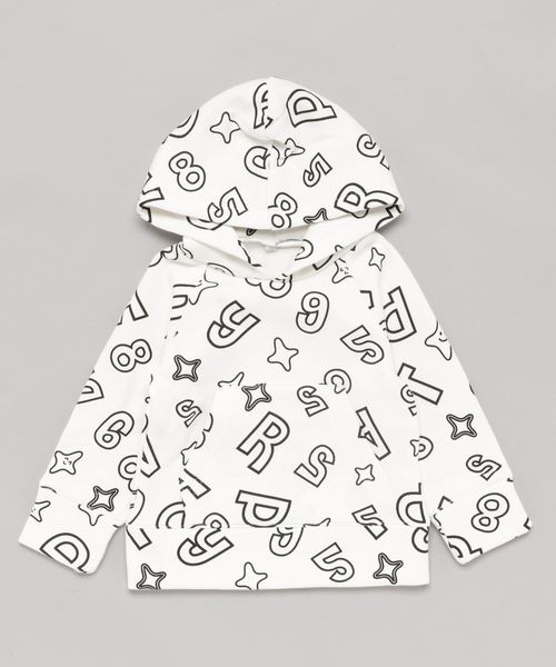 MANGROVE(マングローブ)の「【MANGROVE KIDS】裏毛スウェットプルオーバーパーカー(パーカー・キッズ・ブラック/グリーン系カモフラージュ/杢グレー/オリーブ/ネイビー/グレー系カモフラージュ/ホワイト/ピンク/ブラウン系カモフラージュ/トップグレー/チェリーピンク/ブルー/パープル/ホワイト×ネイビー/ベージュ/ホワイト×ブラック/ホワイト×ピンク/ブラック×ホワイト/ホワイト×ブルー/ライトピンク/ヘザーグレー/サーモンピンク/ワインレッド・100/120/110/130/150/140)」の4枚目の写真