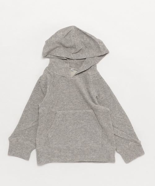 MANGROVE(マングローブ)の「【MANGROVE KIDS】裏毛スウェットプルオーバーパーカー(パーカー・キッズ・ブラック/グリーン系カモフラージュ/杢グレー/オリーブ/ネイビー/グレー系カモフラージュ/ホワイト/ピンク/ブラウン系カモフラージュ/トップグレー/チェリーピンク/ブルー/パープル/ホワイト×ネイビー/ベージュ/ホワイト×ブラック/ホワイト×ピンク/ブラック×ホワイト/ホワイト×ブルー/ライトピンク/ヘザーグレー/サーモンピンク/ワインレッド・100/120/110/130/150/140)」の9枚目の写真