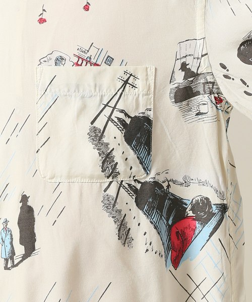 PORTER CLASSIC（ポータークラシック）の「Porter Classic / ポータークラシック : FILM NOIRALOHA SHIRT＃（シャツ/ブラウス・メンズ・ブラック/ホワイト/ブルー系その他・LARGE/SMALL/MEDIUM）」の16枚目の写真