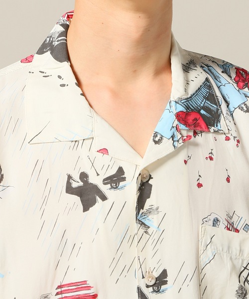 PORTER CLASSIC（ポータークラシック）の「Porter Classic / ポータークラシック : FILM NOIRALOHA SHIRT＃（シャツ/ブラウス・メンズ・ブラック/ホワイト/ブルー系その他・LARGE/SMALL/MEDIUM）」の6枚目の写真