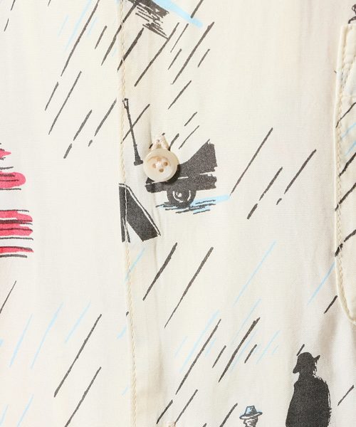 PORTER CLASSIC（ポータークラシック）の「Porter Classic / ポータークラシック : FILM NOIRALOHA SHIRT＃（シャツ/ブラウス・メンズ・ブラック/ホワイト/ブルー系その他・LARGE/SMALL/MEDIUM）」の8枚目の写真