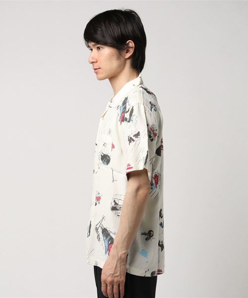 PORTER CLASSIC（ポータークラシック）の「Porter Classic / ポータークラシック : FILM NOIRALOHA SHIRT＃（シャツ/ブラウス・メンズ・ブラック/ホワイト/ブルー系その他・LARGE/SMALL/MEDIUM）」の5枚目の写真
