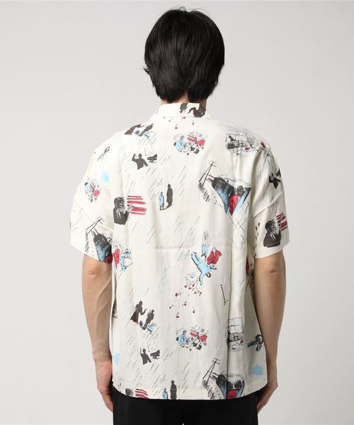 PORTER CLASSIC（ポータークラシック）の「Porter Classic / ポータークラシック : FILM NOIRALOHA SHIRT＃（シャツ/ブラウス・メンズ・ブラック/ホワイト/ブルー系その他・LARGE/SMALL/MEDIUM）」の7枚目の写真
