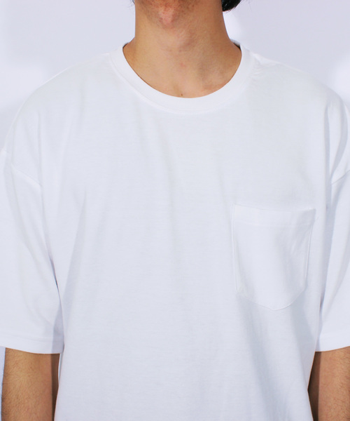 ８(eight)（エイト）の「無地 半袖Tシャツ ビッグTシャツ ビッグシルエット（Tシャツ/カットソー・メンズ・ネイビー/ホワイト/グレー/ブラック・MEDIUM/LARGE）」の21枚目の写真