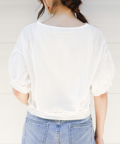 SY3(エスワイスリー)の「【コットン100%】刺繍スカラップレースブラウス(シャツ/ブラウス・レディース・ホワイト/ベージュ・ONESIZE)」の17枚目の写真