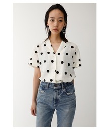 MOUSSY | HALF SLEEVE LINEN DOT SHIRT(シャツ/ブラウス)